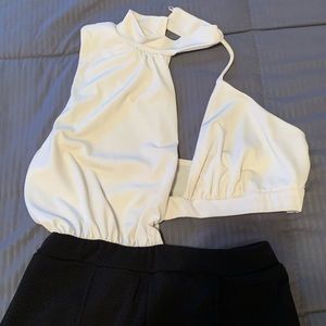 Halter top cut-out jumpsuit